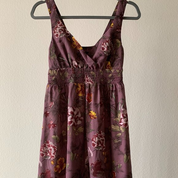 🌸 HM Summery Floral Burgundy Midi Dress – Effortlessly Feminine! 🌿 - Picture 1 of 5